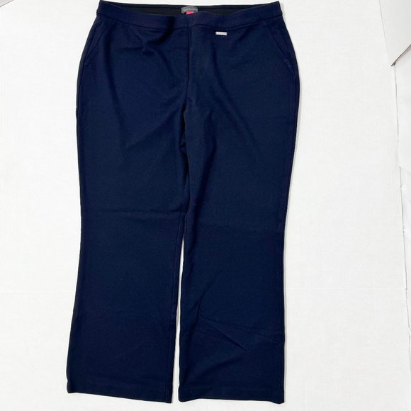 Vince Camuto NWOT Sz L Navy Elasticized Waist Pull On Pants - Picture 5 of 8